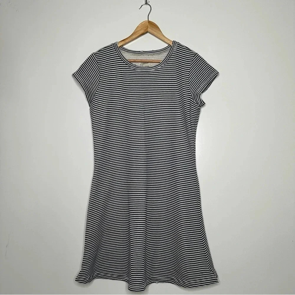 Current Elliott Navy Stripe Short Sleeve Shirt Dress Size Large
